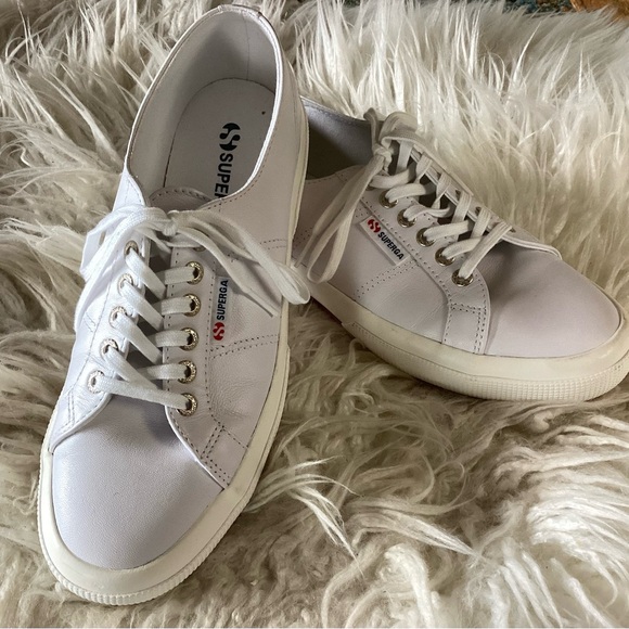 Superga Classic White Leather Sneakers - Picture 3 of 9
